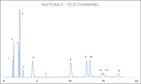 Figure 2: Permanent gases on TCD channel